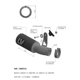 Leovince Bmw S 1000 R / M 1000 R LV CORSA CARBON FIBER