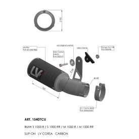 Leovince Bmw S 1000 RR / M 1000 RR LV CORSA CARBON FIBER 15407CU