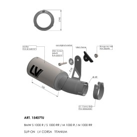 Leovince Bmw S 1000 RR / M 1000 RR LV CORSA TITANIUM 15407TU