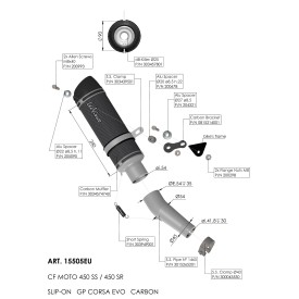 Exhaust Leovince CF Moto 450 SS / 450 SR 2023/2024 15505EU