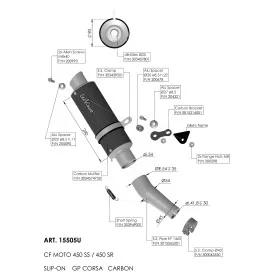 Leovince CF Moto 450 SS / 450 SR GP CORSA 15505U