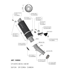 Leovince CF Moto 450 SS / 450 SR GP CORSA 15505U