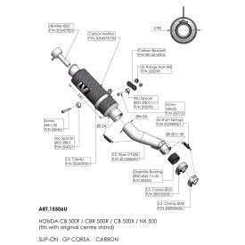 Leovince Honda CB 500 HORNET GP CORSA 15506U