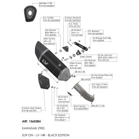 Leovince Kawasaki Z 900 LV-14 R BLACK EDITION 15603BU