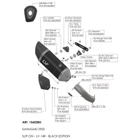 Leovince Kawasaki Z 900 LV-14 R BLACK EDITION 15603BU
