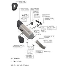 Leovince Kawasaki Z 900 LV-14 R TITANIUM 15603TU