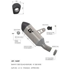 Leovince Bmw R 1300 GS LV-14 TITANIUM 15604T