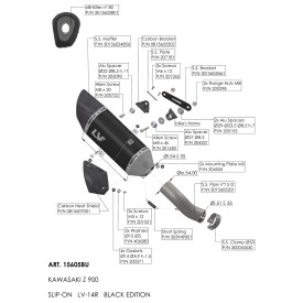 Leovince Kawasaki Z 900 A2 LV-14 R BLACK EDITION 15605BU