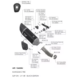 Leovince Kawasaki Z 900 A2 LV-14 R BLACK EDITION