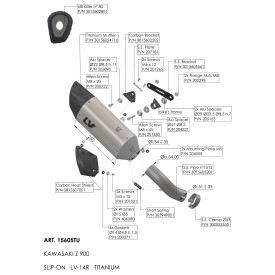 Leovince Kawasaki Z 900 A2 LV-14 R TITANIUM 15605TU