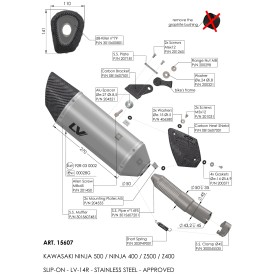 Leovince Kawasaki NINJA 500/SE LV-14 R 15607
