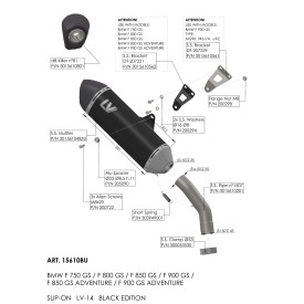 Leovince Bmw F 750 GS LV-14 BLACK EDITION 15610BU