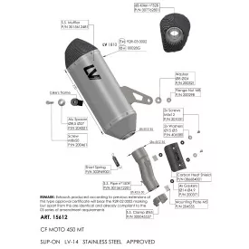 Leovince CF Moto 450 MT / IBEX 450 LV-14 15612