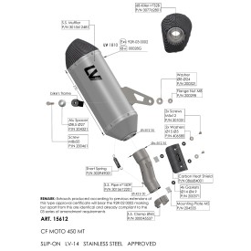 Leovince CF Moto 450 MT / IBEX 450 LV-14 15612