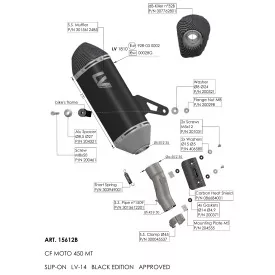 Leovince CF Moto 450 MT / IBEX 450 LV-14 BLACK EDITION 15612B