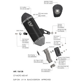 Leovince CF Moto 450 MT / IBEX 450 LV-14 BLACK EDITION 15612B