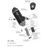 Leovince CF Moto 450 MT / IBEX 450 LV-14 BLACK EDITION 15612BU