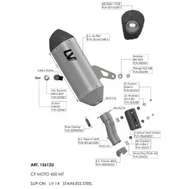 Leovince CF Moto 450 MT / IBEX 450 LV-14 15612U