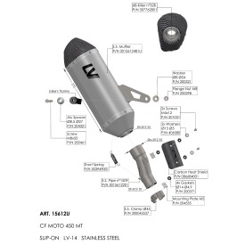 Leovince CF Moto 450 MT / IBEX 450 LV-14 15612U