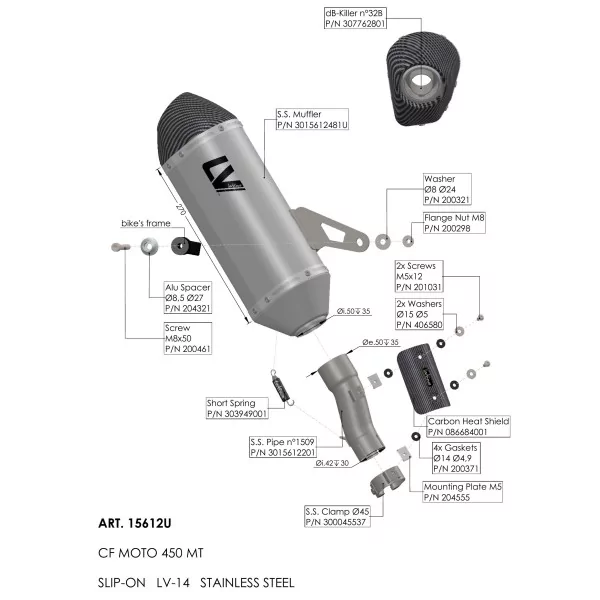 Leovince CFMOTO 450 MT / IBEX 450 LV-14