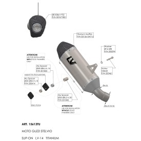 Echappement Leovince Moto Guzzi STELVIO 2024/2026 15613TU