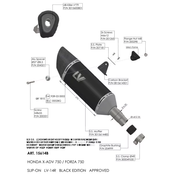 Leovince Honda X-ADV LV-14 R BLACK EDITION