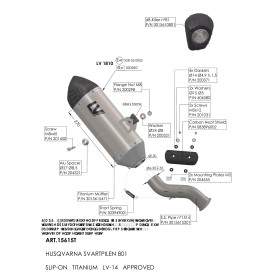 Leovince Husqvarna SVARTPILEN 801 LV-14 TITANIUM 15615T