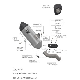 Leovince Husqvarna SVARTPILEN 801 LV-14 15615U