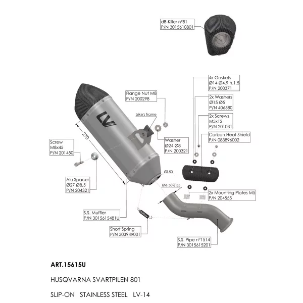 Leovince Husqvarna SVARTPILEN 801 LV-14