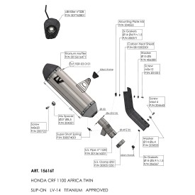 Leovince Honda CRF 1100 L AFRICA TWIN/ADVENTURE SPORT/DCT LV-14 TITANIUM 15616T