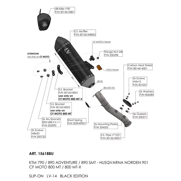 Leovince Husqvarna NORDEN 901 LV-14 BLACK EDITION