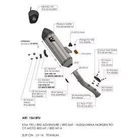 Leovince Husqvarna NORDEN 901 LV-14 TITANIUM 15618TU