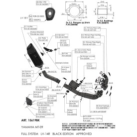 Leovince Yamaha MT-09 LV-14 R BLACK EDITION 15619BK