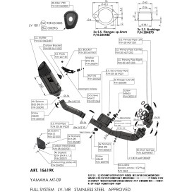 Leovince Yamaha MT-09 SP LV-14 R 15619K