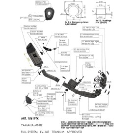Leovince Yamaha MT-09 SP LV-14 R TITANIUM 15619TK