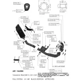 Leovince Yamaha TRACER 9 LV-14 R BLACK EDITION