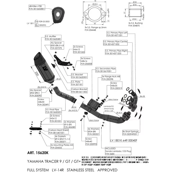 Leovince Yamaha TRACER 9 LV-14 R