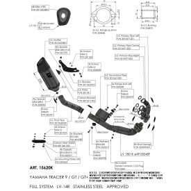 Leovince Yamaha TRACER 9 LV-14 R 15620K