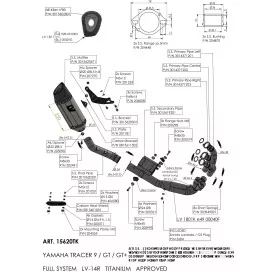Leovince Yamaha TRACER 9 LV-14 R TITANIUM