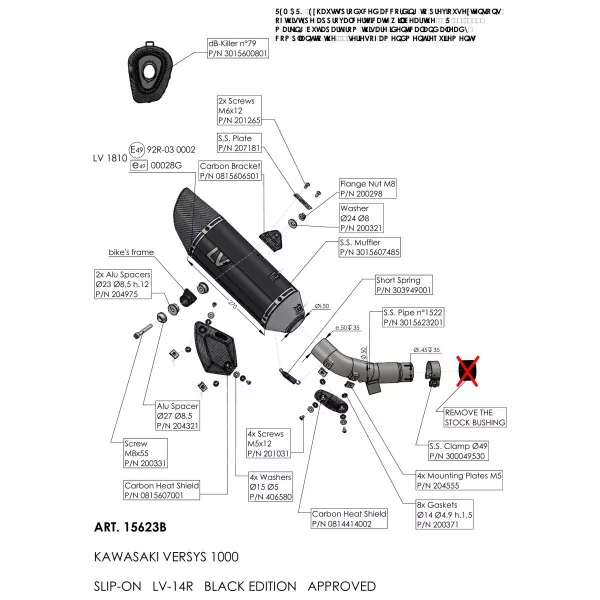 Leovince Kawasaki VERSYS LV-14 R BLACK EDITION