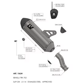 Leovince Benelli TRK 702 / 702X LV-14 15624