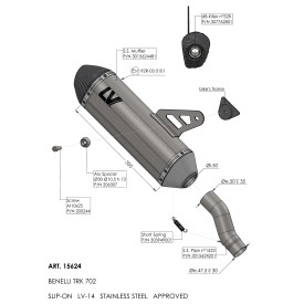 Leovince Benelli TRK 702 / 702X LV-14 15624
