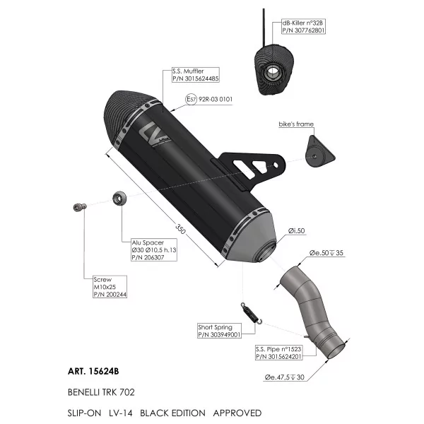 Leovince Benelli TRK 702 / 702X LV-14 BLACK EDITION