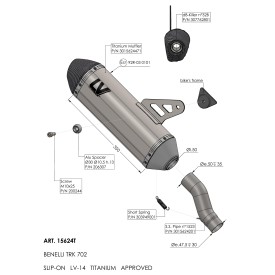 Leovince Benelli TRK 702 / 702X LV-14 TITANIUM 15624T