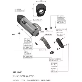 Leovince Triumph TIGER SPORT 800 LV-14 15627