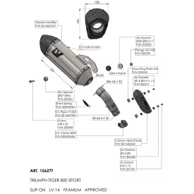 Leovince Triumph TIGER SPORT 800 LV-14 TITANIUM 15627T