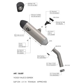 Leovince Voge VALICO 900 DSX LV-14 TITANIUM 15630T