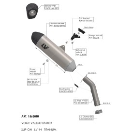 Leovince Voge VALICO 900 DSX LV-14 TITANIUM 15630TU