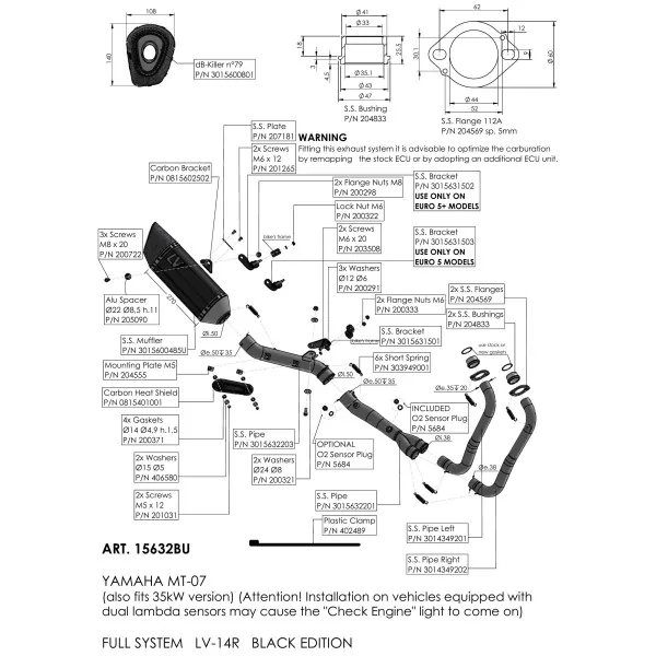 Leovince Yamaha TRACER 7 LV-14 R BLACK EDITION
