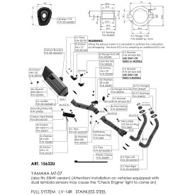 Leovince Yamaha MT-07 LV-14 R 15632U